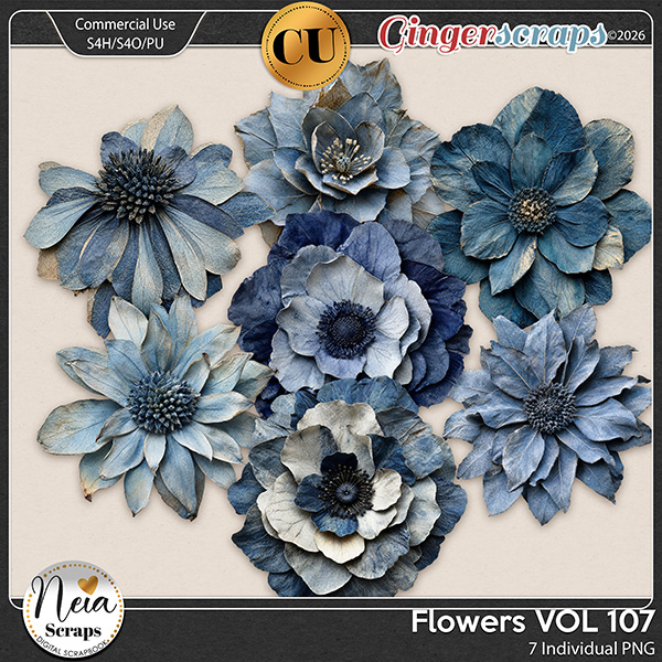 Flowers - VOL107 {CU} - by Neia Scraps