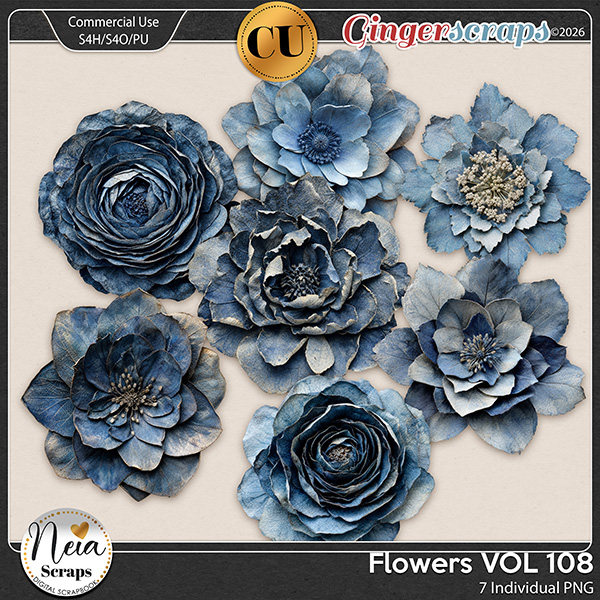 Flowers - VOL108 {CU} - by Neia Scraps