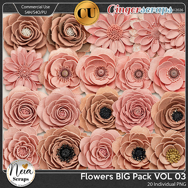 Flowers - BIG Pack VOL03 {CU} - by Neia Scraps