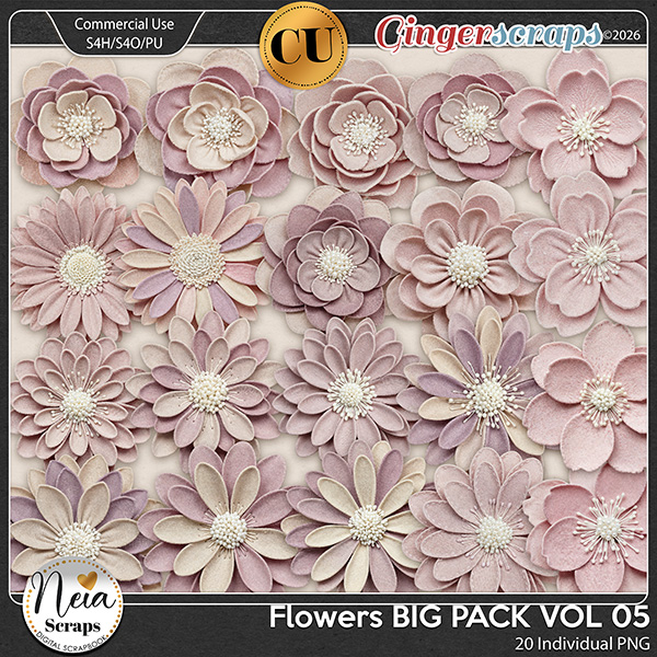 Flowers - BIG Pack VOL05 {CU} - by Neia Scraps