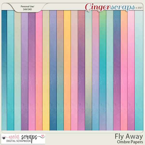 Fly Away - Ombre Papers - by Neia Scraps