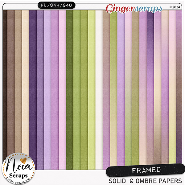 Framed - Solid & Ombre Papers - by Neia Scraps