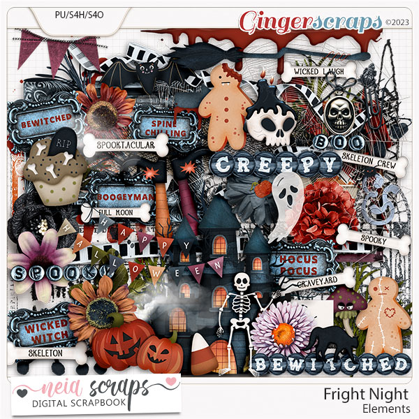 Fright Night - Elements - by Neia Scraps