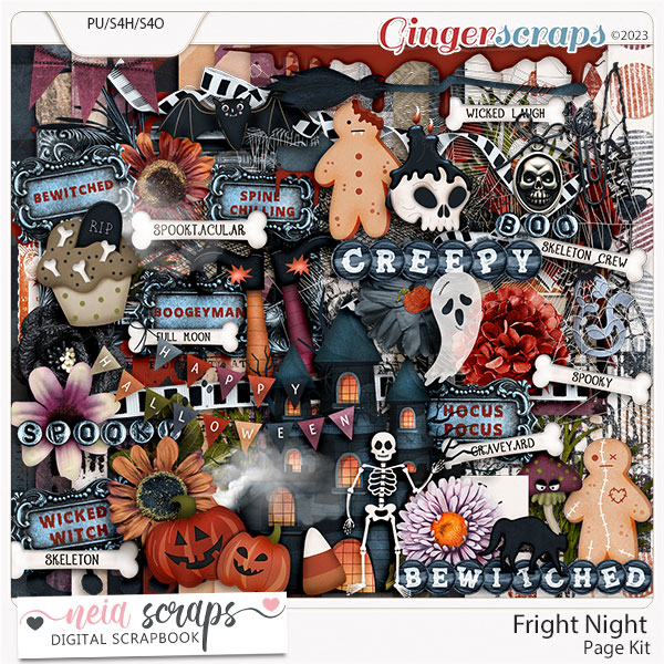 Fright Night - Page Kit - by Neia Scraps