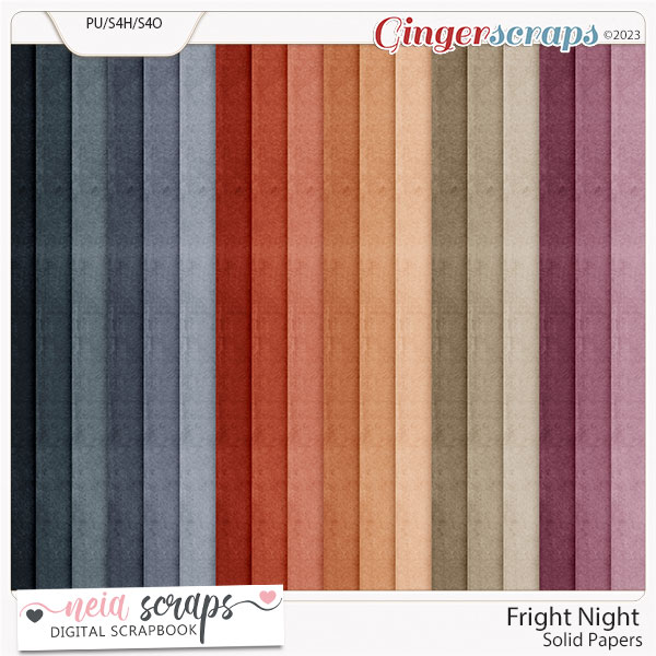 Fright Night - Solid Papers - by Neia Scraps