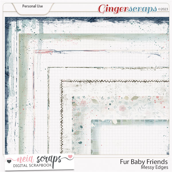 Fur Baby Friends - Messy Edges - by Neia Scraps