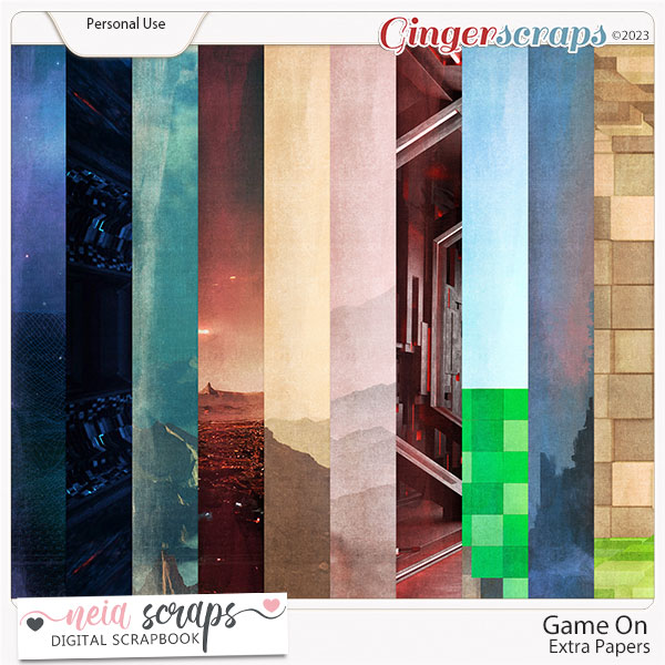 Game On - Extra Papers - by Neia Scraps