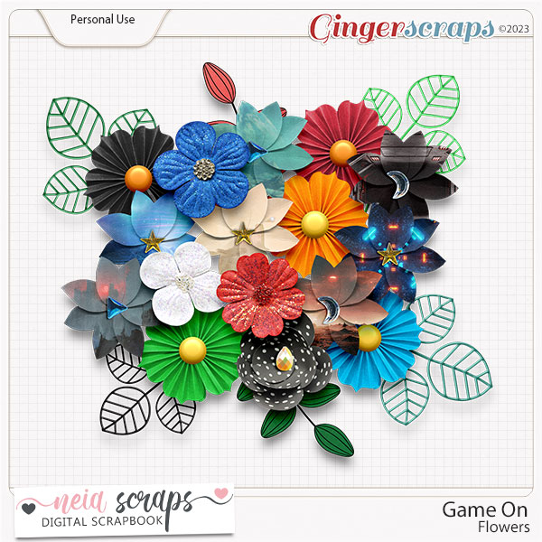 Game On - Flowers - by Neia Scraps 