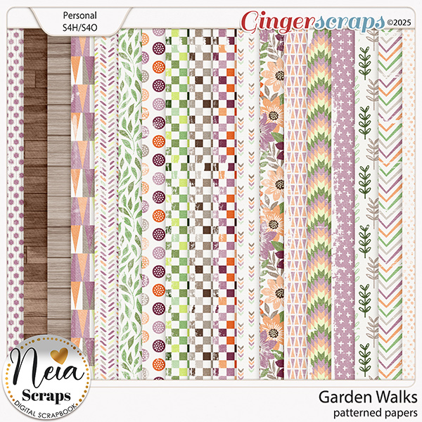 Garden Walks - Patterned Papers - by Neia Scraps
