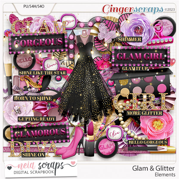 Glam & Glitter - Elements - by Neia Scraps