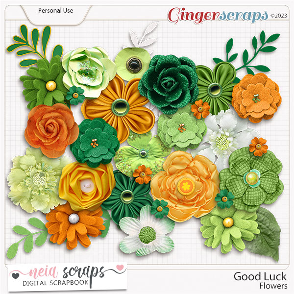 Good Luck - Flowers - by Neia Scraps