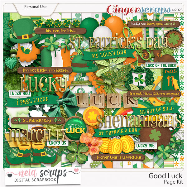 Good Luck - Page Kit - by Neia Scraps