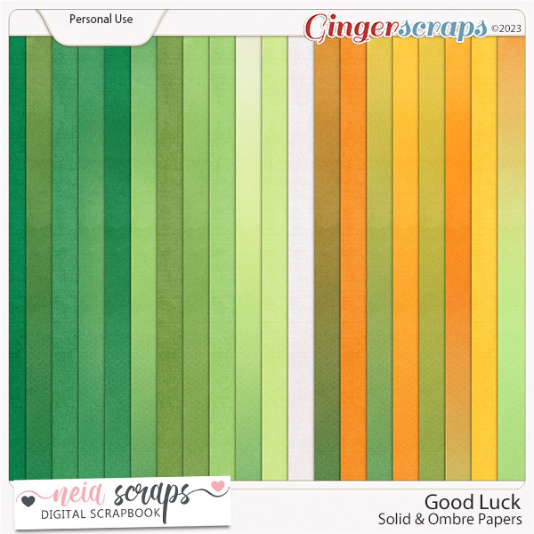 Good Luck - Solid & Ombre Papers - by Neia Scraps