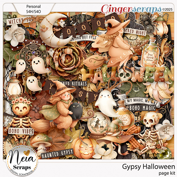 Gypsy Halloween - Page Kit - by Neia Scraps