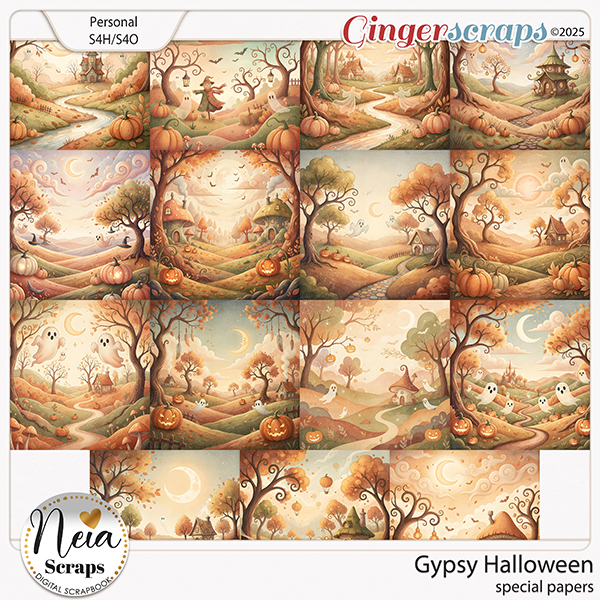 Gypsy Halloween - Special papers - by Neia Scraps