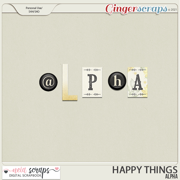 Happy Things - Alpha - by Neia Scraps