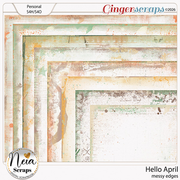 Hello April - Messy Edges - by Neia Scraps
