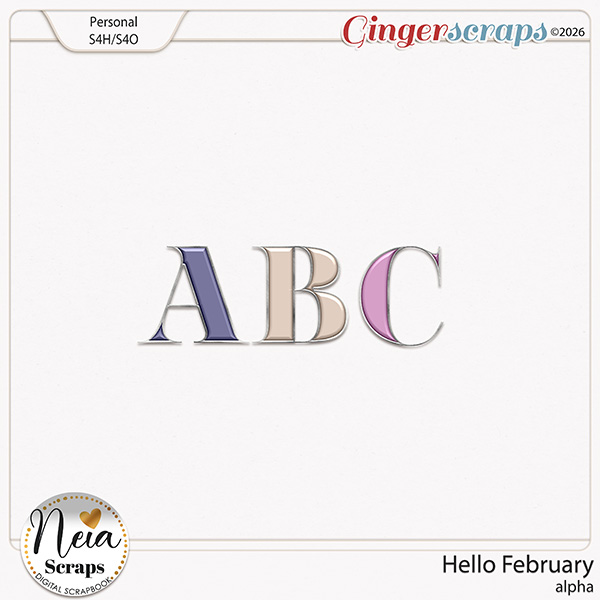 Hello February - Alpha - by Neia Scraps