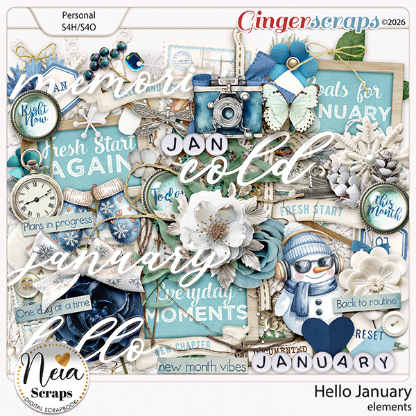 Hello January - Elements - by Neia Scraps
