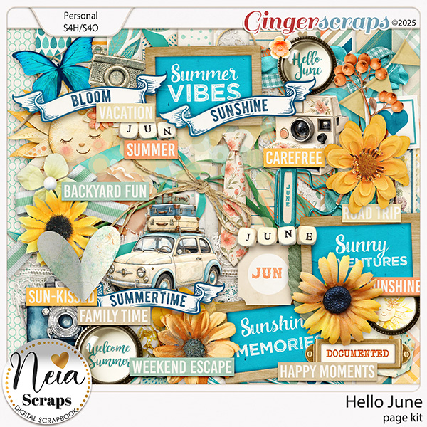 Hello June - Page Kit - by Neia Scraps