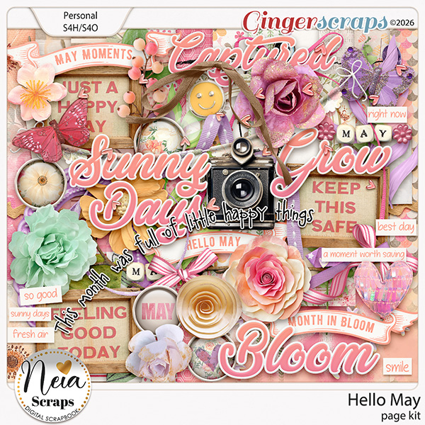 Hello May - Page Kit - by Neia Scraps