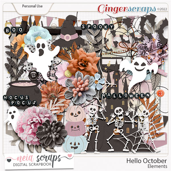Hello October - Elements - by Neia Scraps