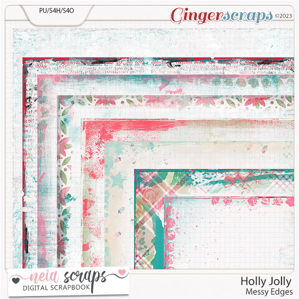 Holly Jolly - Messy Edges - by Neia Scraps 