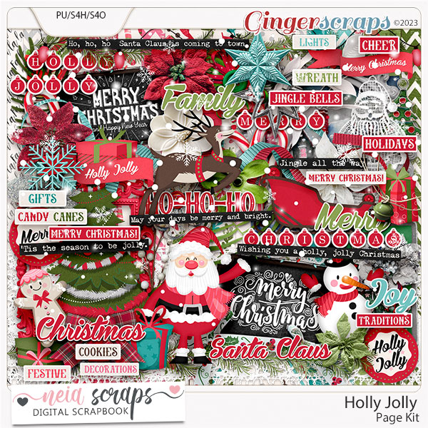 Holly Jolly - Page Kit - by Neia Scraps