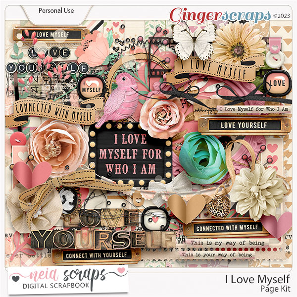 I Love Myself - Page Kit - by Neia Scraps