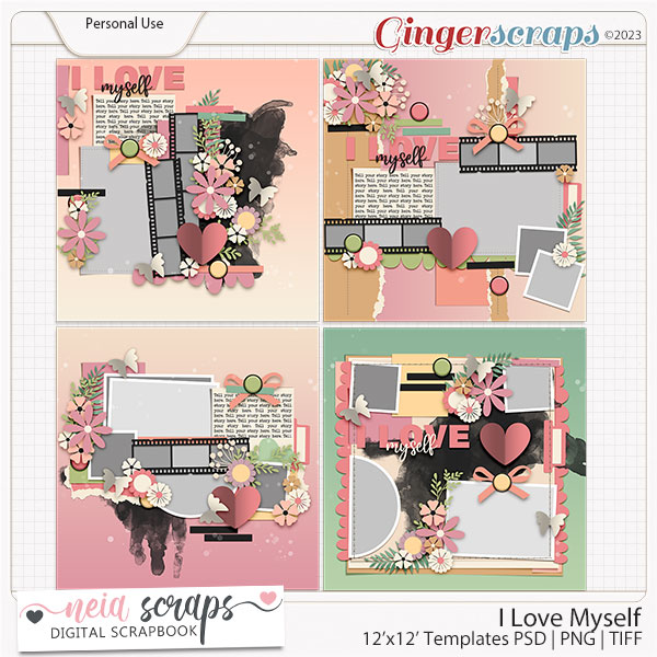 I Love Myself - Templates - by Neia Scraps