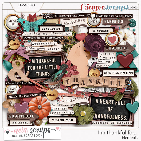 I'm Thankful For... - Elements - by Neia Scraps