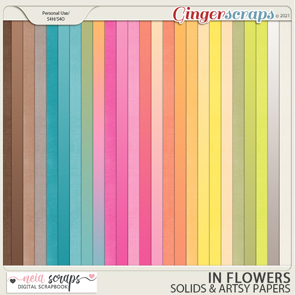 In Flowers - Solid Papers - by Neia Scraps