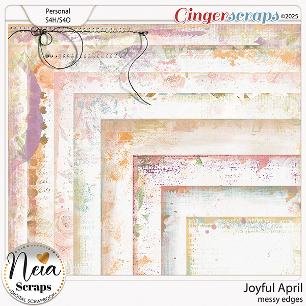 Joyful April - Messy Edges - by Neia Scraps
