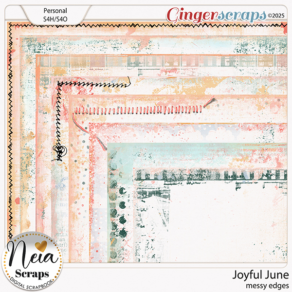 Joyful June - Messy Edges - by Neia Scraps