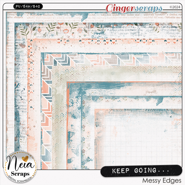 Keep Going - Messy Edges - by Neia Scraps