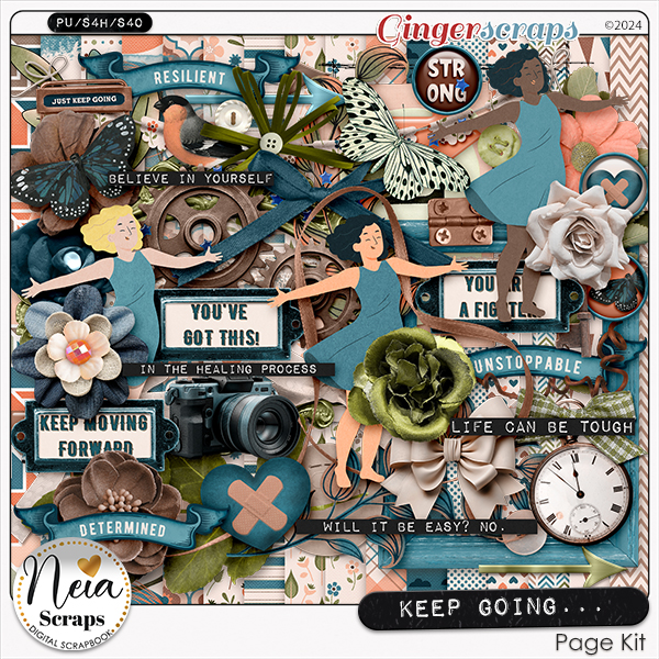 Keep Going - Page Kit - by Neia Scraps