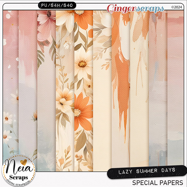 Lazy Summer Days - Special Papers - by Neia Scraps