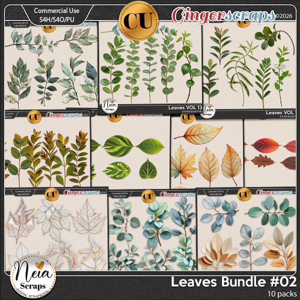 Leaves - Bundle #02 {CU} - by Neia Scraps
