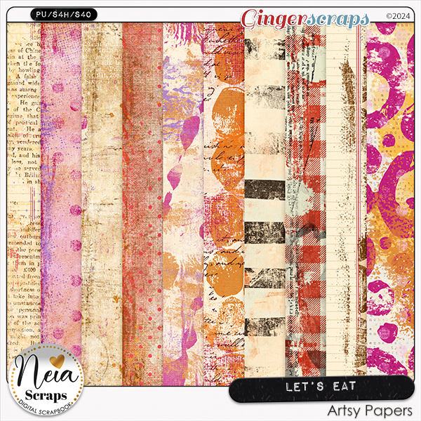 Let's Eat - Artsy Papers - by Neia Scraps