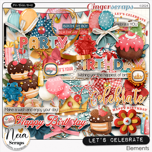 Let's Celebrate - Elements - by Neia Scraps