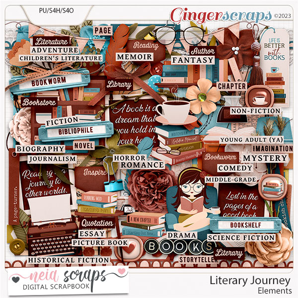 Literary Journey - Elements - by Neia Scraps