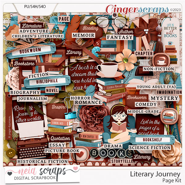 Literary Journey - Page Kit - by Neia Scraps 