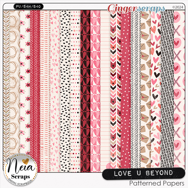 Love U Beyond - Patterned Papers - by Neia Scraps