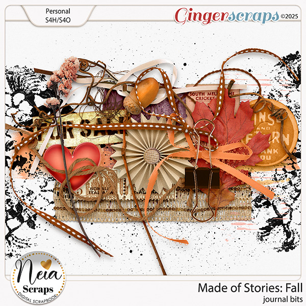 Made of Stories: Fall - Journal Bits - by Neia Scraps
