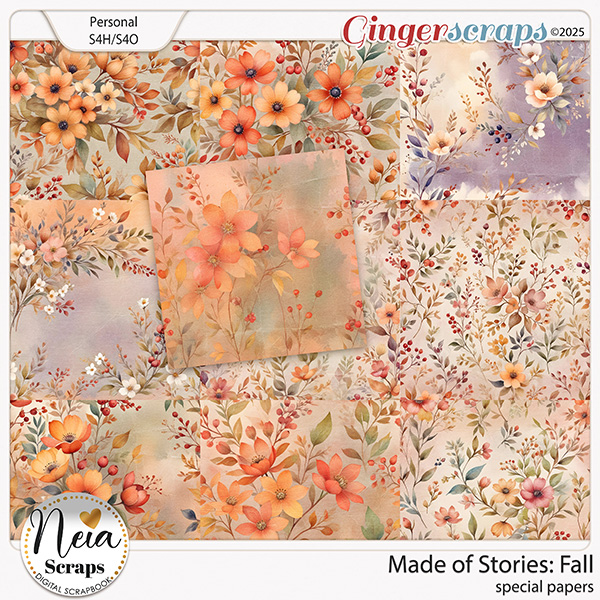 Made of Stories: Fall - Special Papers - by Neia Scraps