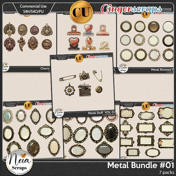 Metal Stuff - {CU} Bundle #1 - by Neia Scraps