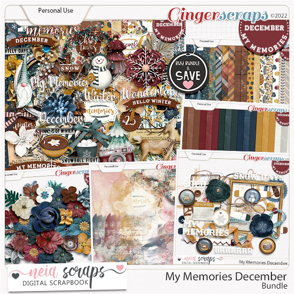 My Memories December - Bundle - by Neia Scraps