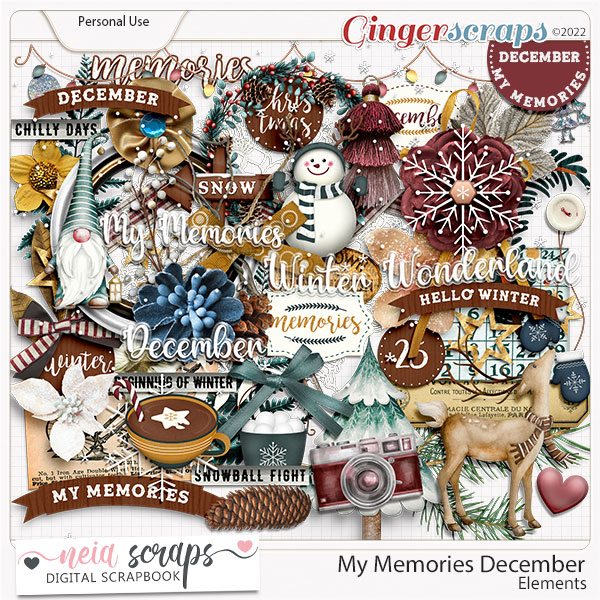 My Memories December - Elements - by Neia Scraps