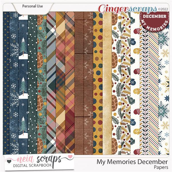 My Memories December - Papers - by Neia Scraps