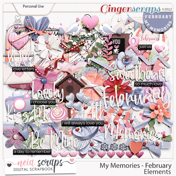 My Memories February - Elements - by Neia Scraps